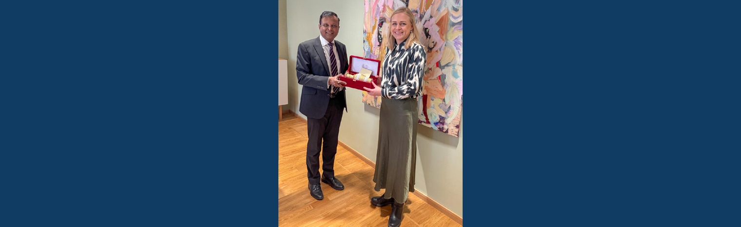 Ambassador Hemant H. Kotalwar called on the Minister for Foreign Affairs Ms. Elina Valtonen.